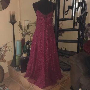 Floral Lace Chiffon Panels Full Sweep Long Maxi Vtg Nightgown Slip Dress Chemise